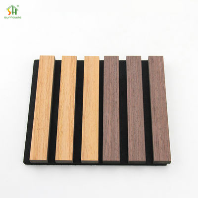 Modern Acoustic Wood Panel Wall 1220x2440mm Customized Color