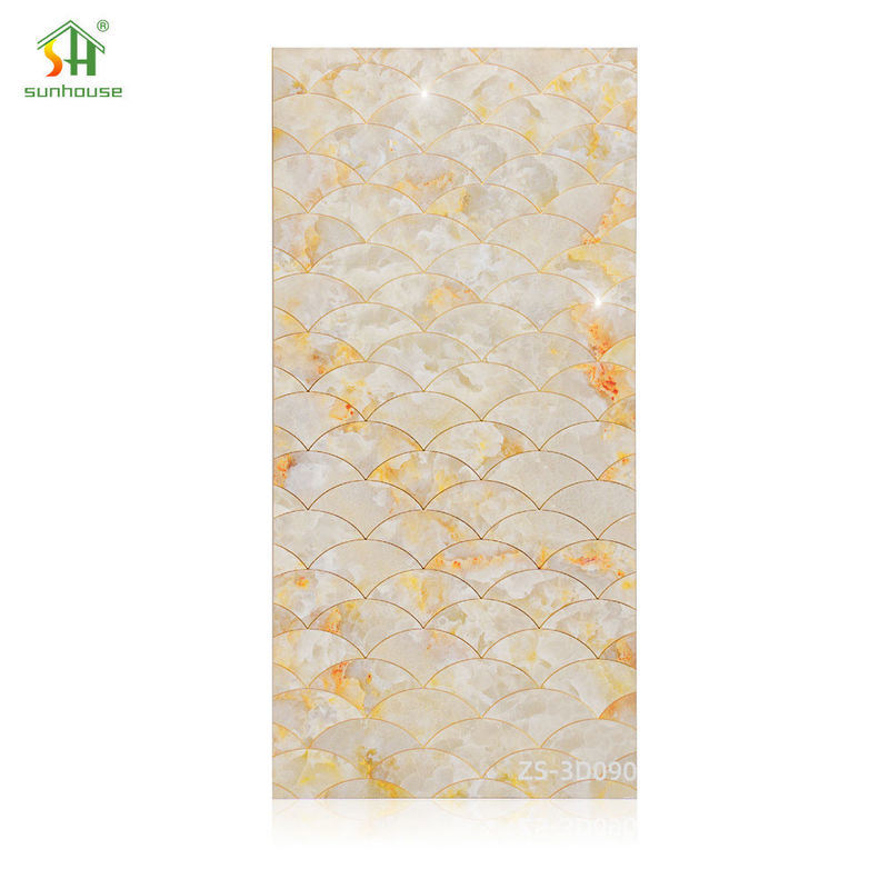 Eco Friendly Acrylic Wall Panel 5D Dynamic Marbling Texture Wall Panels UV Protection