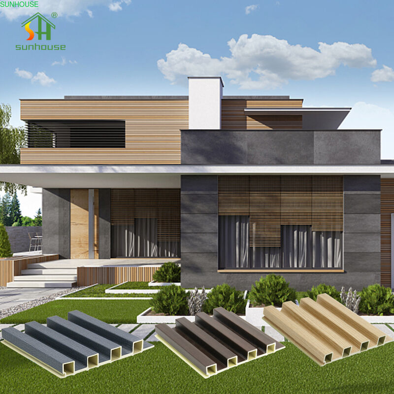 Great Wall Decorative WPC Panel for Interior Bamboo and Plastic Fluted Wall Panels for Living Room Decoration