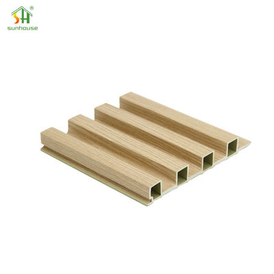 قیمت خوب پنل های دیواری تزئینی WPC دوستانه با محیط زیست ضد آب برای تلویزیون طراحی دیوار پس زمینه آنلاین