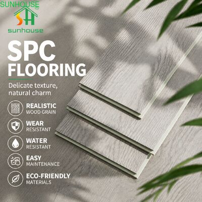 قیمت خوب تخته کفپوش با هسته سفت و سخت ضد آب ضد موریانه SPC برای استفاده در دکوراسیون خارجی داخلی آنلاین